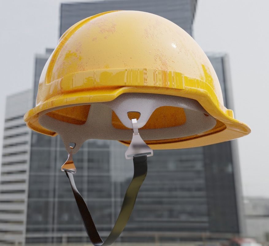 Safety helmet 3D model Low-poly 3D model_4