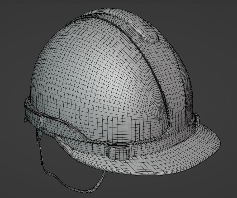 Safety helmet 3D model Low-poly 3D model_6