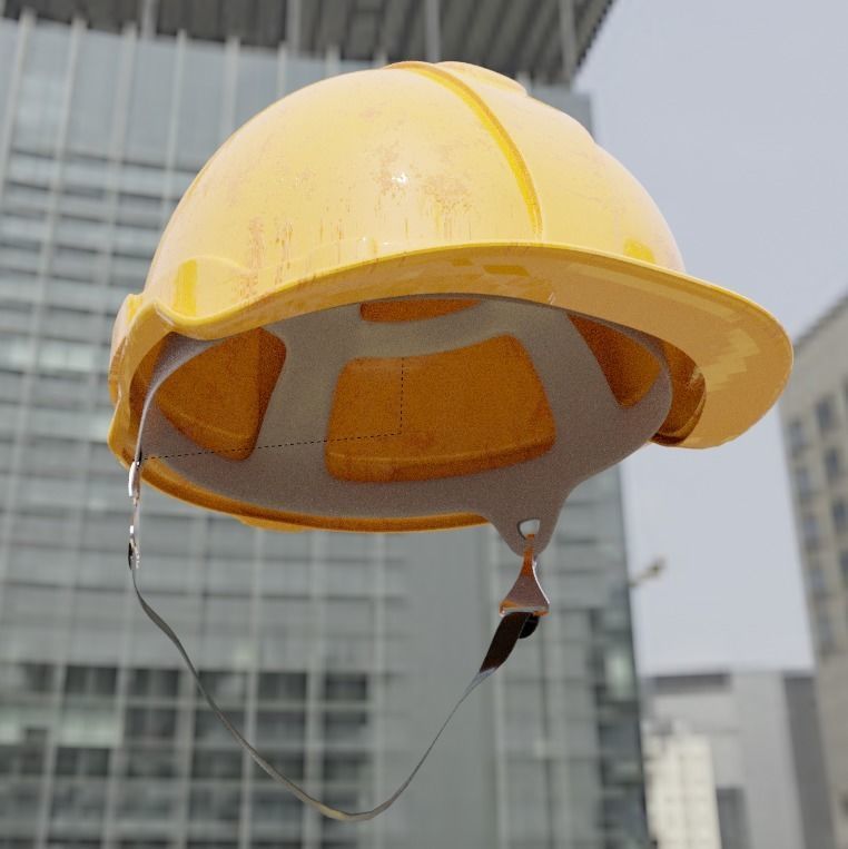Safety helmet 3D model Low-poly 3D model_3