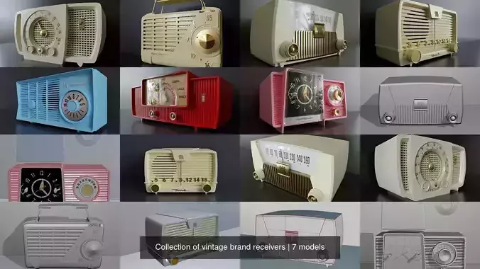 Collection of vintage brand receivers