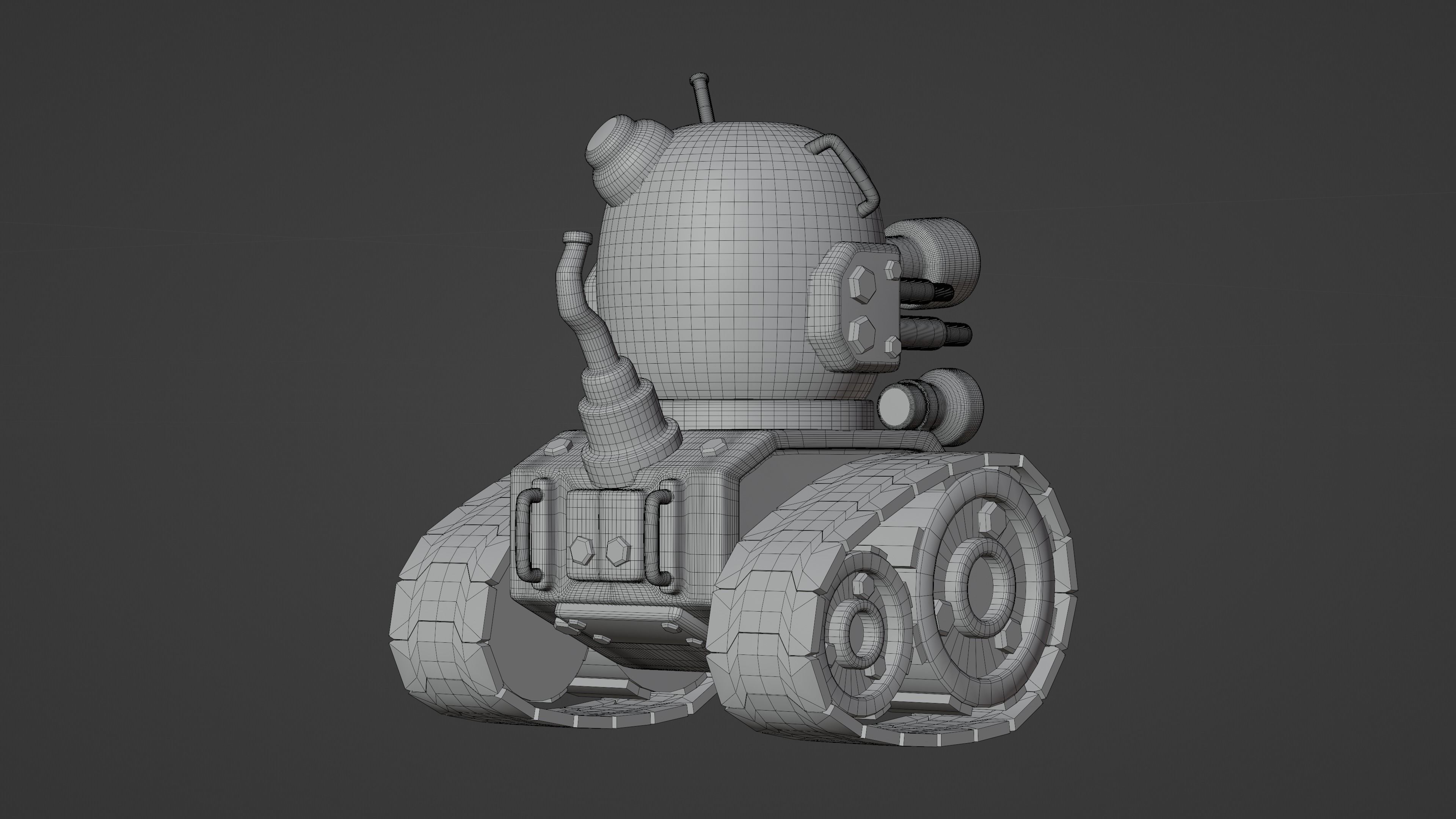 Mini Game Tank 3D model_9