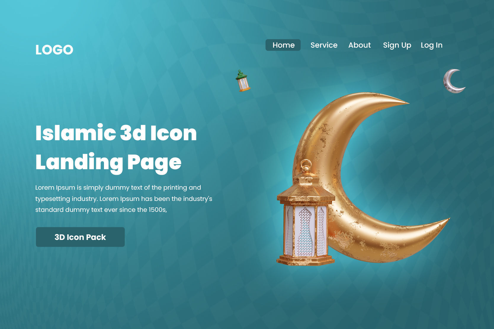 Islamic 3d Illustration  Icon Pack 3D model_4