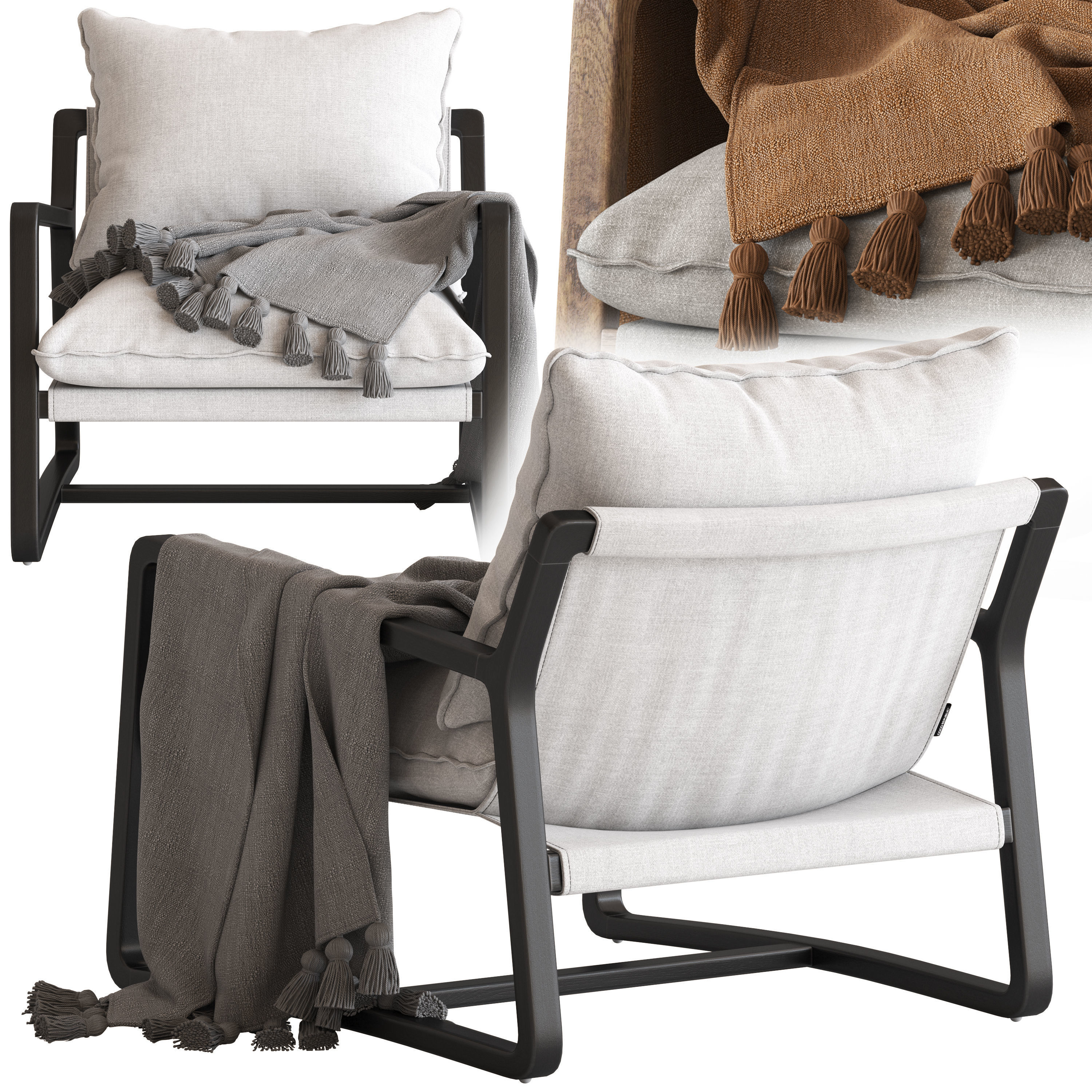 Coco Republic Bungalow Chair 3D model_1