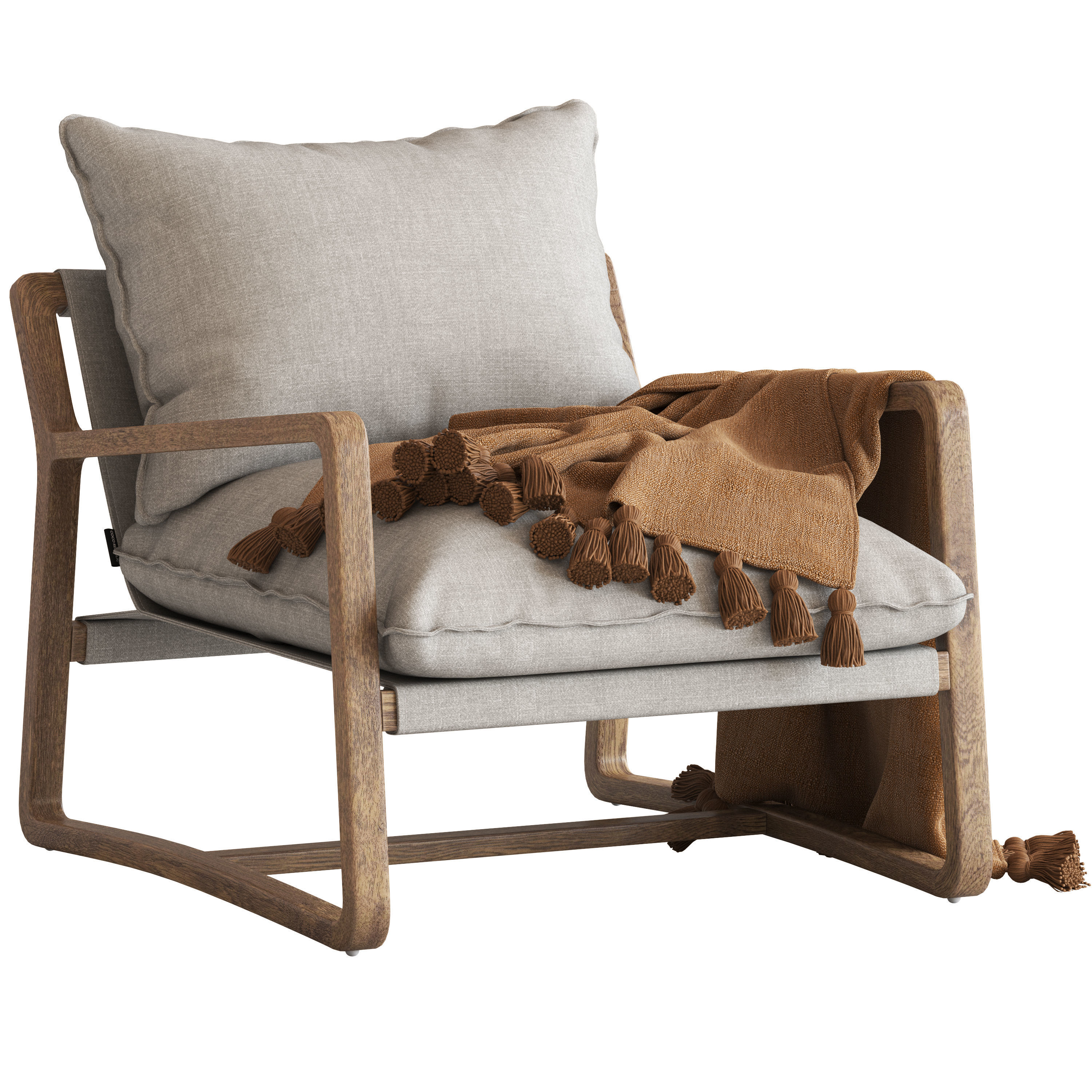 Coco Republic Bungalow Chair 3D model_4