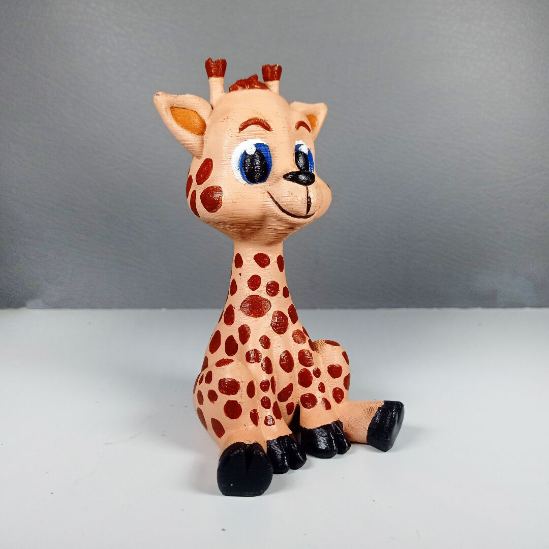 Cute Giraffe No Support Print In Place 3D print model_5