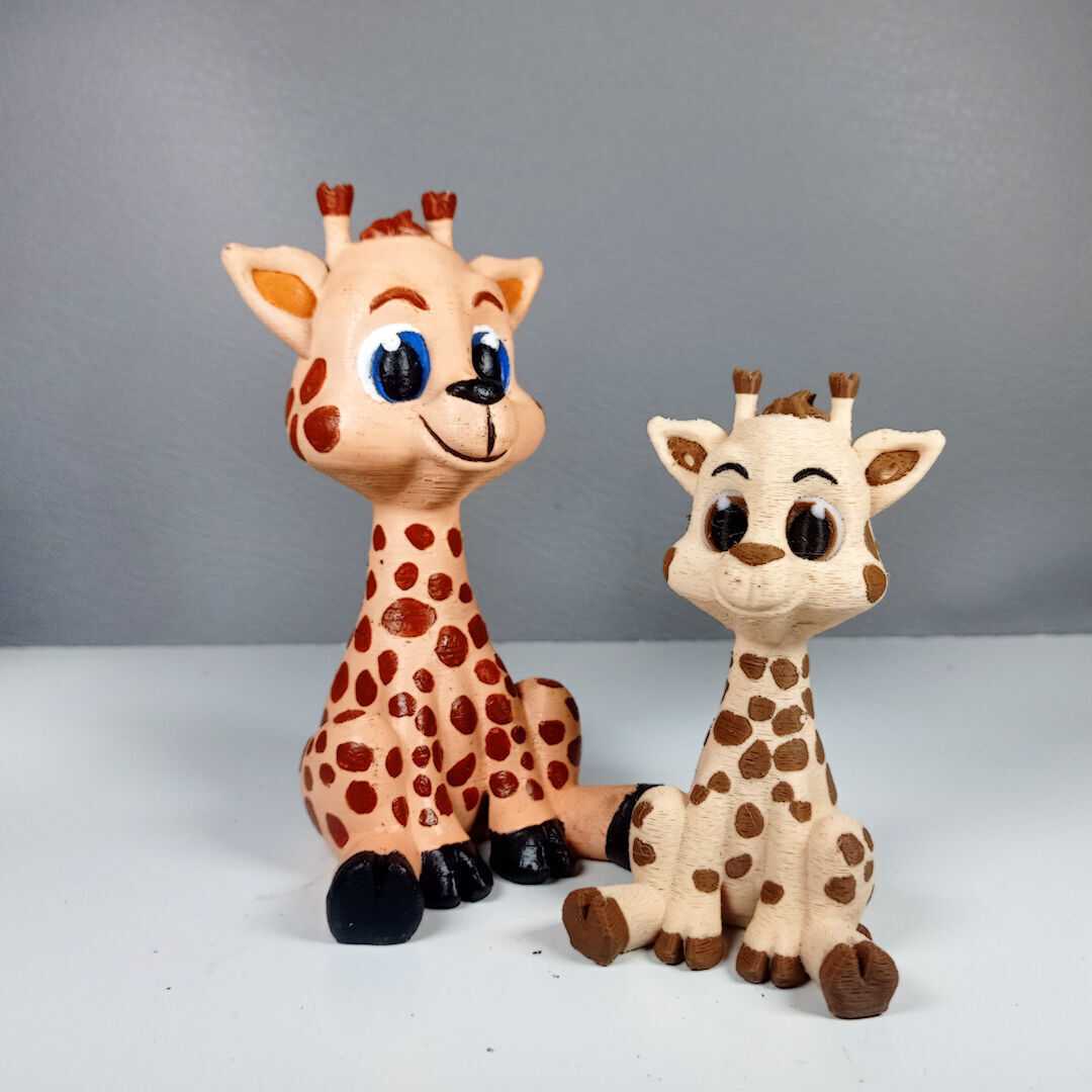 Cute Giraffe No Support Print In Place 3D print model_6
