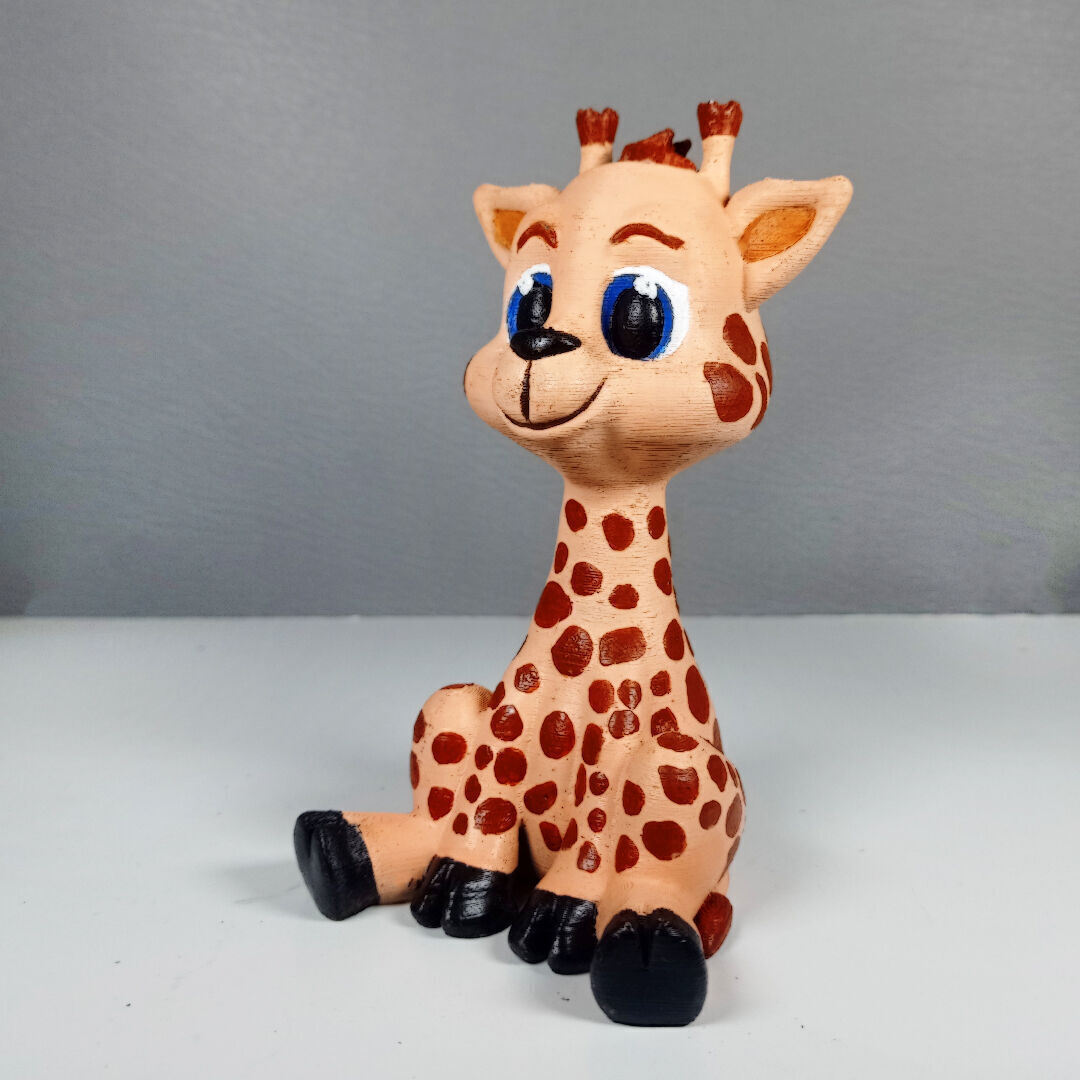 Cute Giraffe No Support Print In Place 3D print model_1