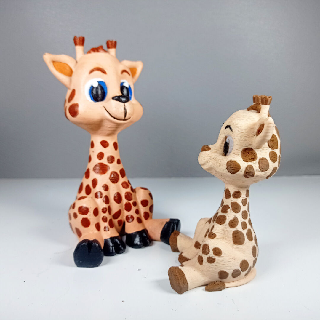 Cute Giraffe No Support Print In Place 3D print model_14