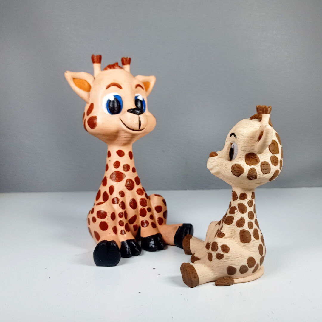 Cute Giraffe No Support Print In Place 3D print model_10