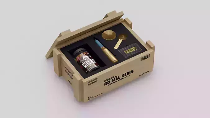 Wooden Ammo Box M16 3D model