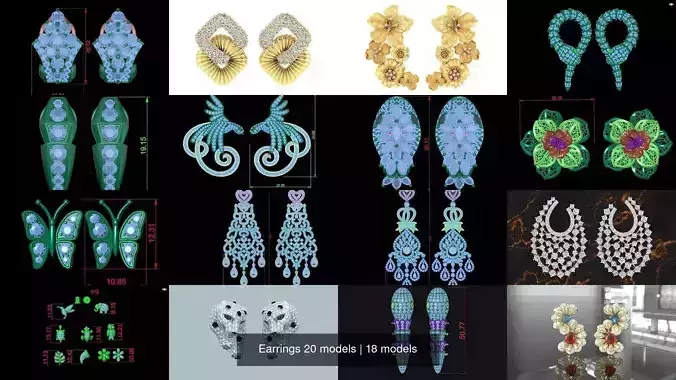 Earrings 20 models
