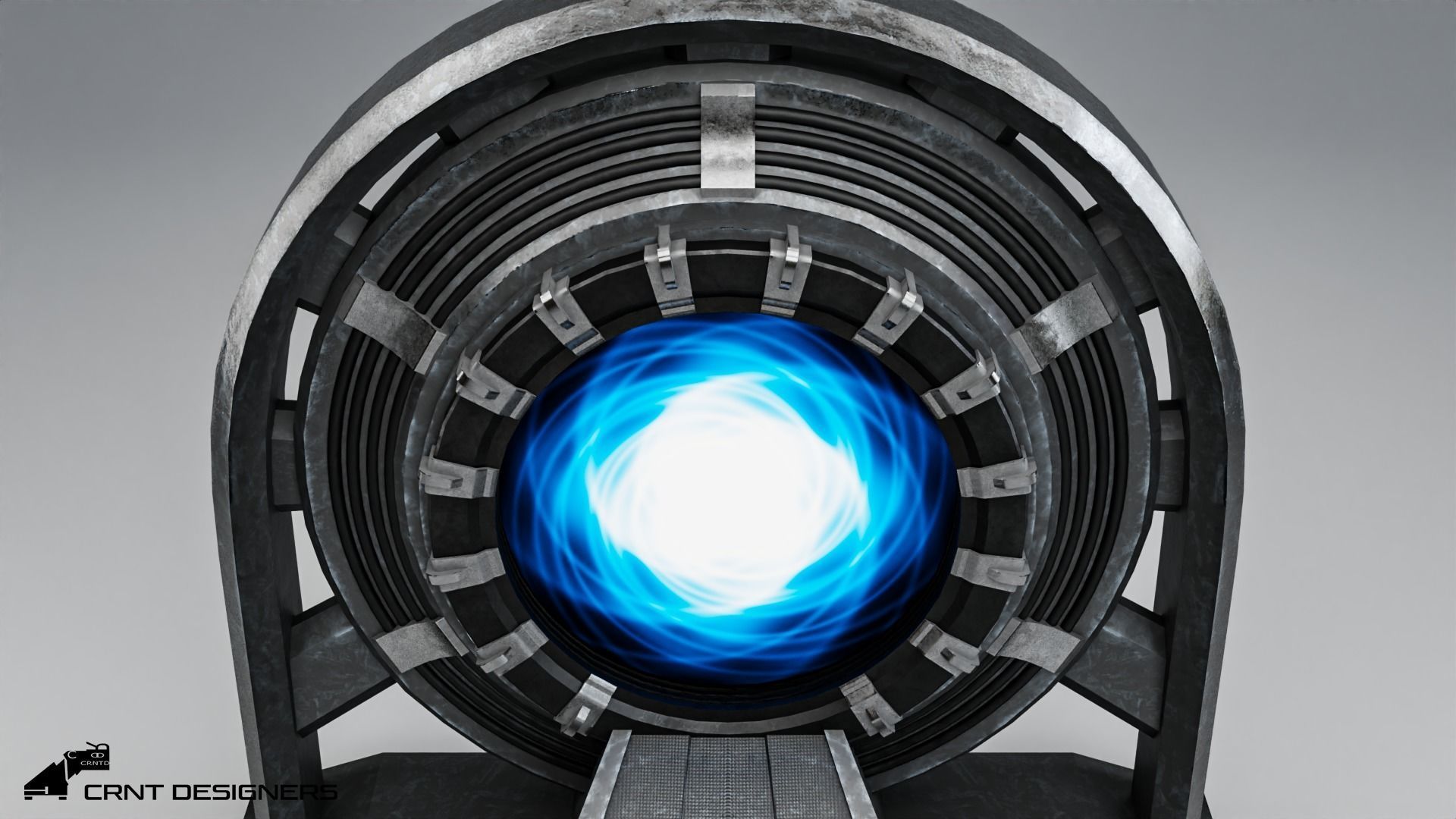 Sci-Fi Portal Low-poly 3D model_4