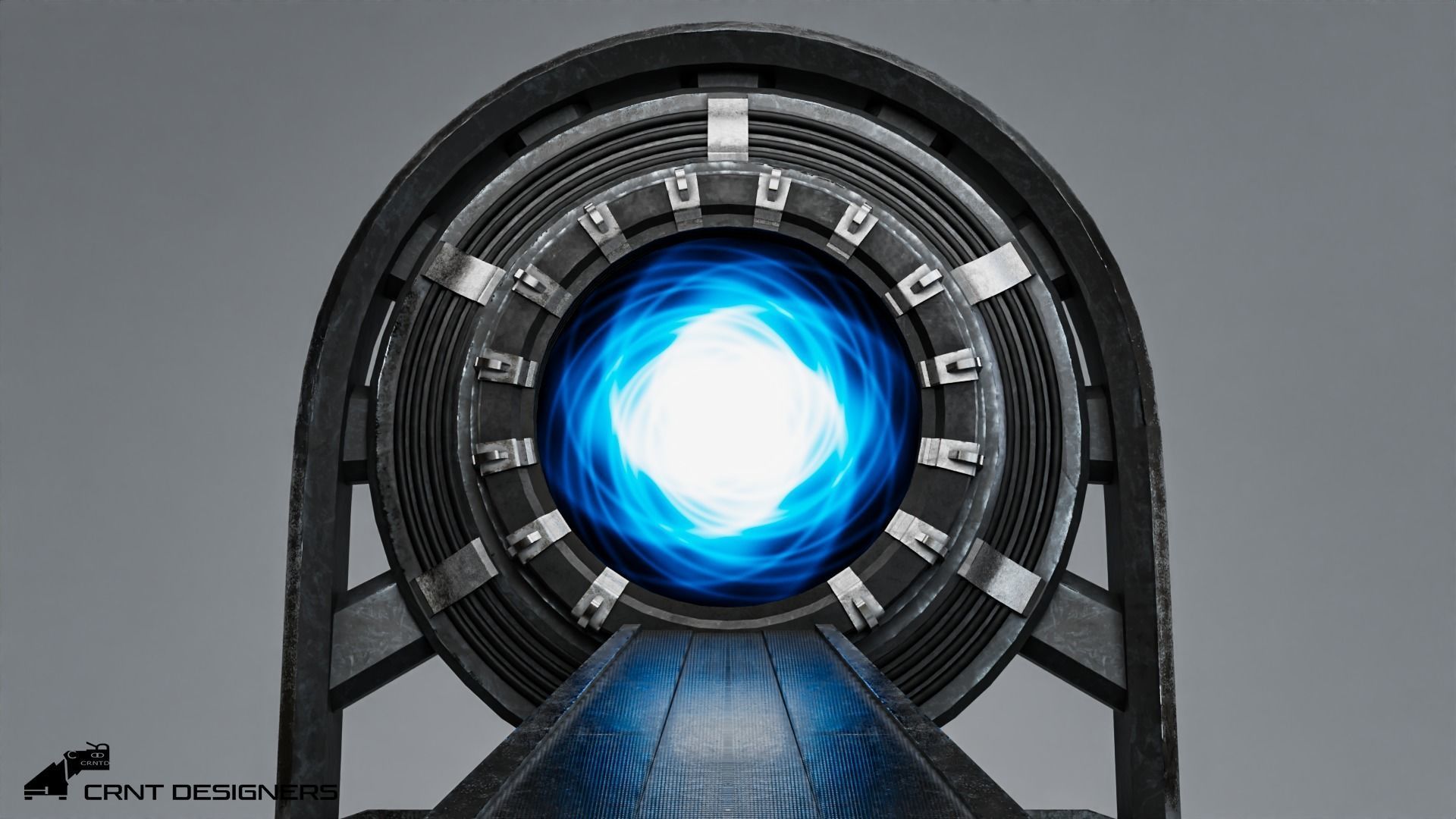 Sci-Fi Portal Low-poly 3D model_5