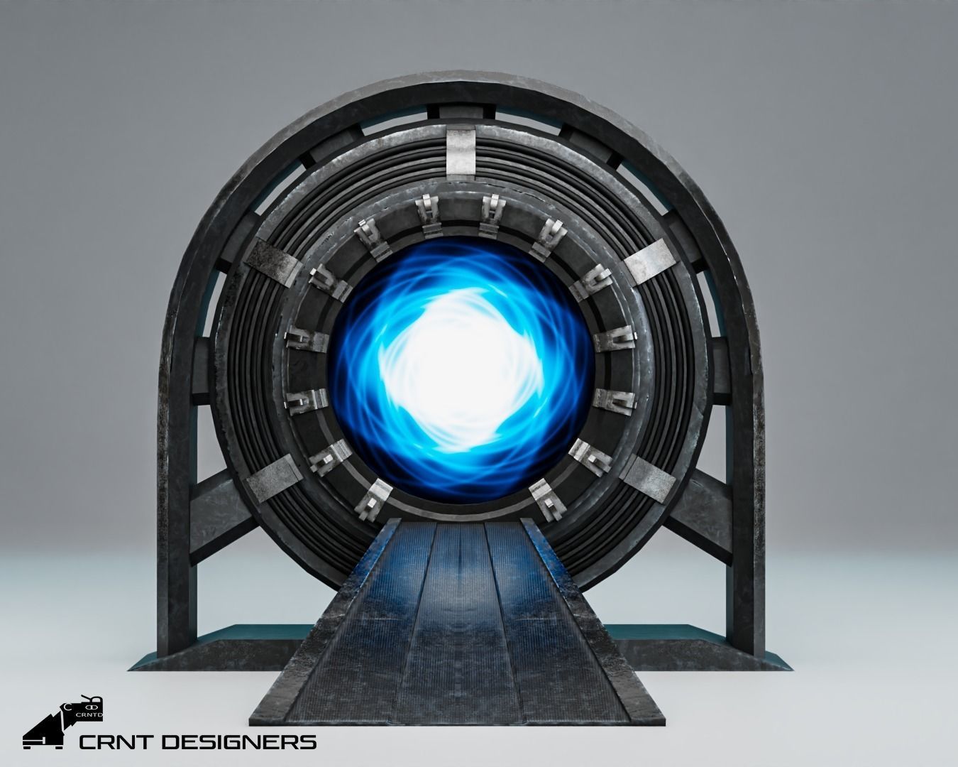 Sci-Fi Portal Low-poly 3D model_1