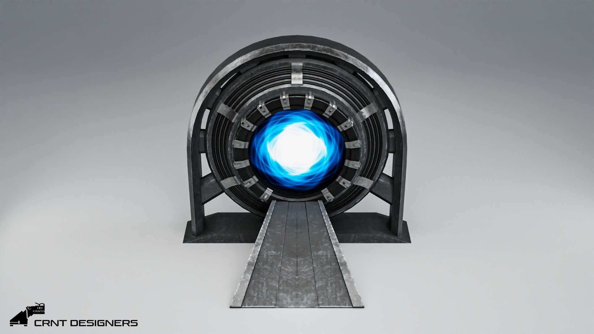 Sci-Fi Portal Low-poly 3D model_3