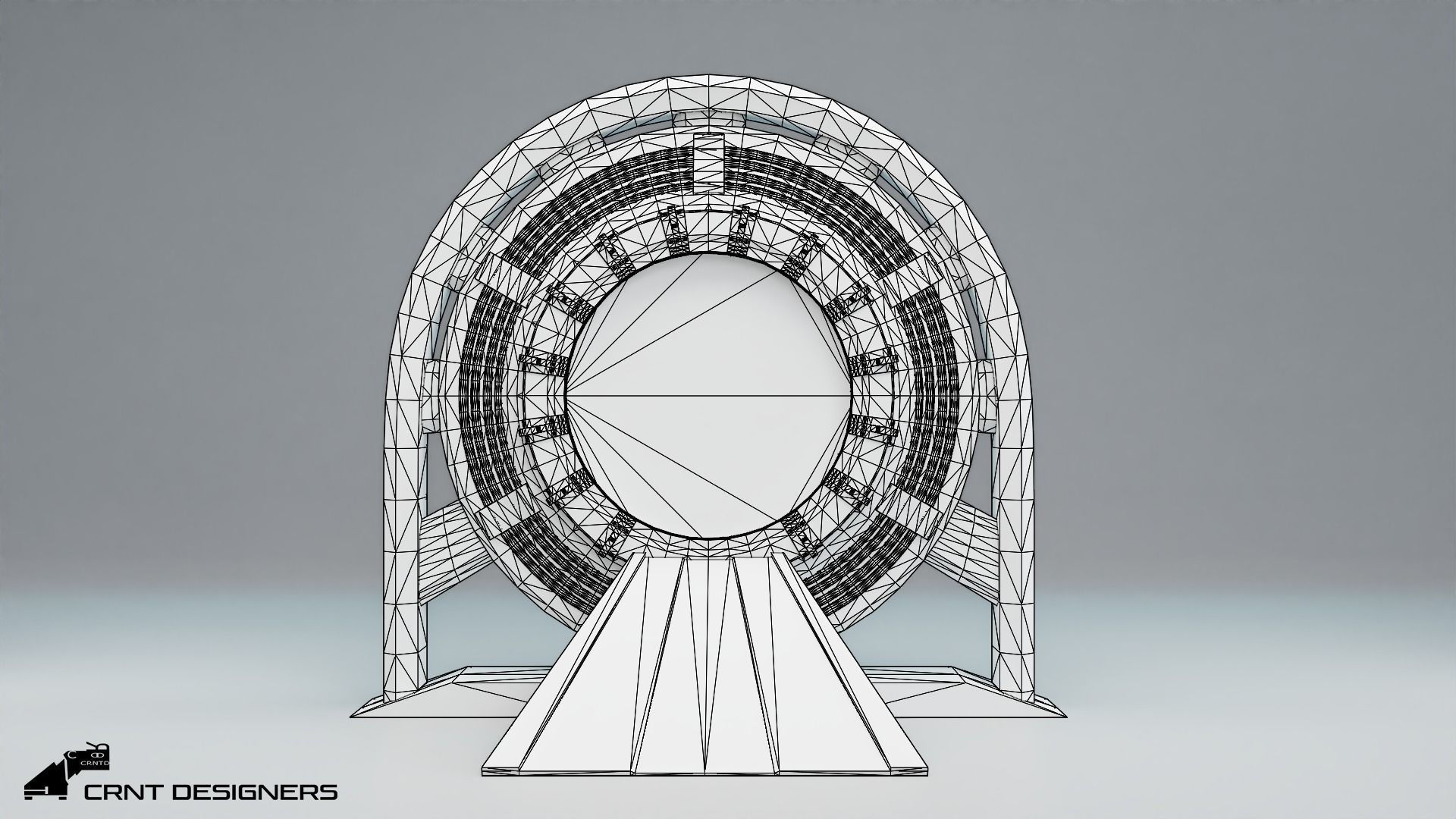 Sci-Fi Portal Low-poly 3D model_2