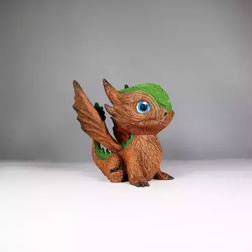 Cute Wood Dragon No Support  Print In Place