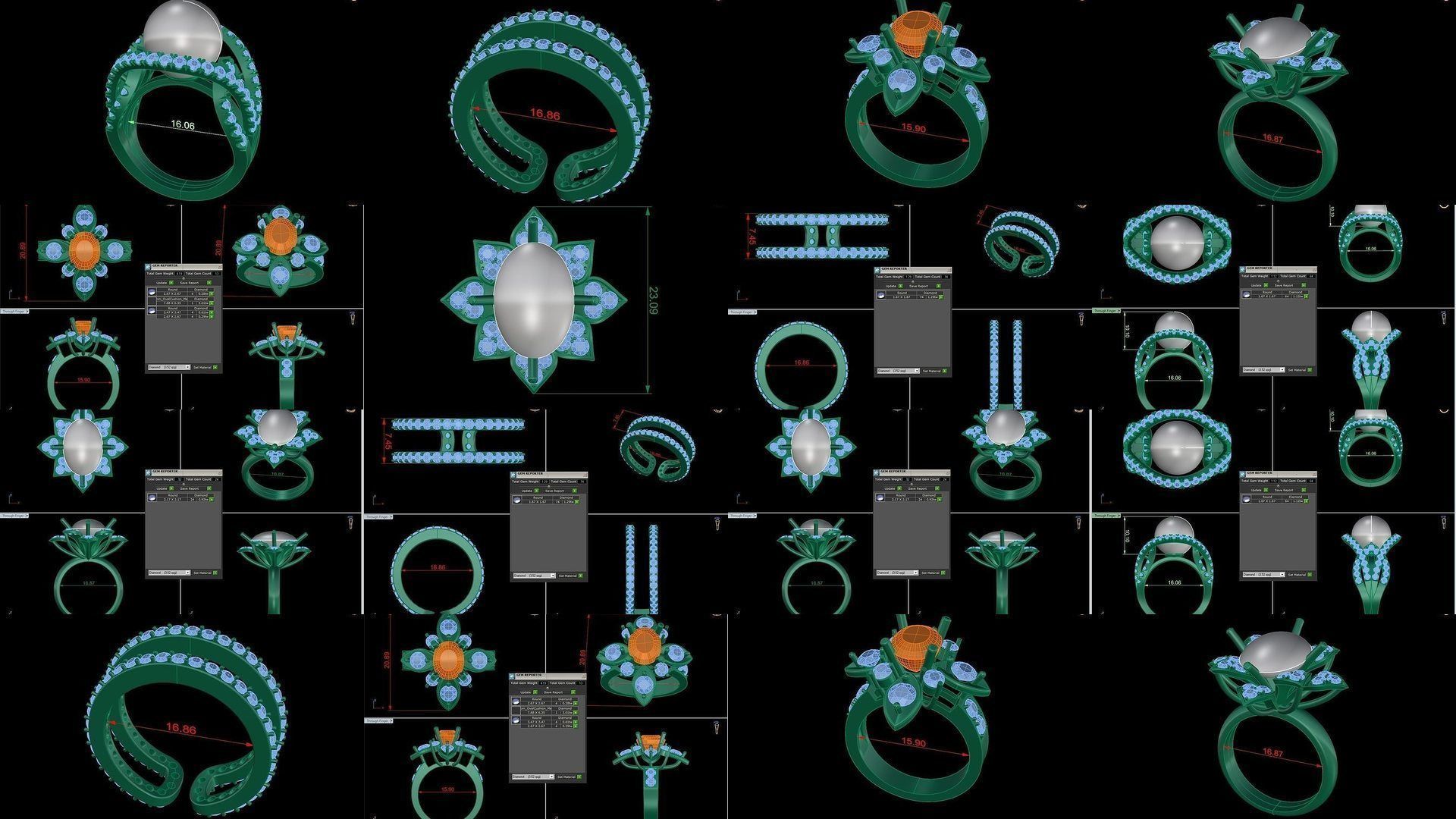 ring 20 models 3D Model Collection_1