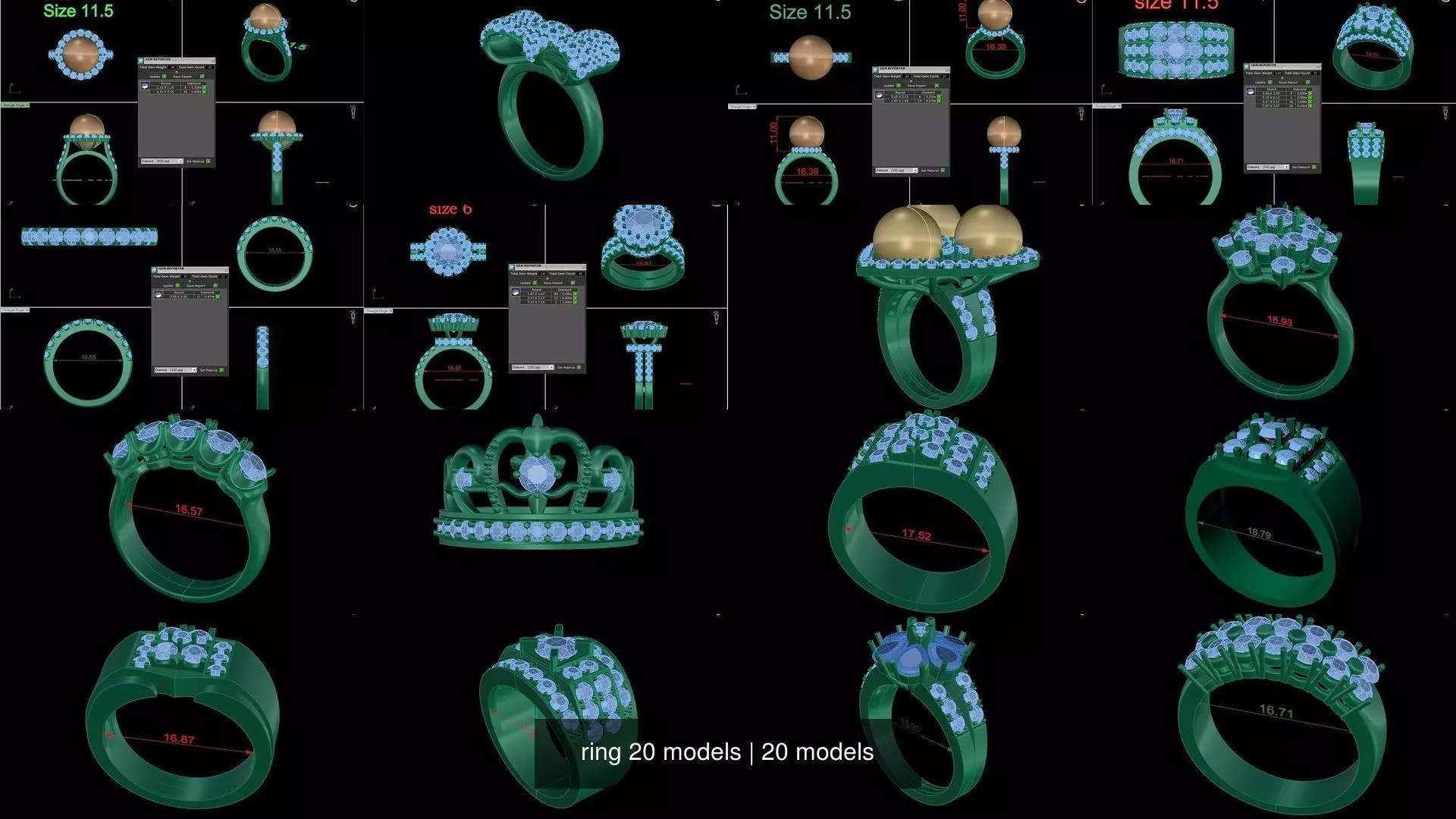 ring 20 models 3D Model Collection_0