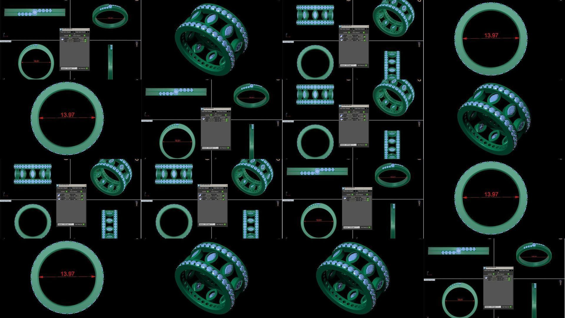 rings 18 models 3D Model Collection_1