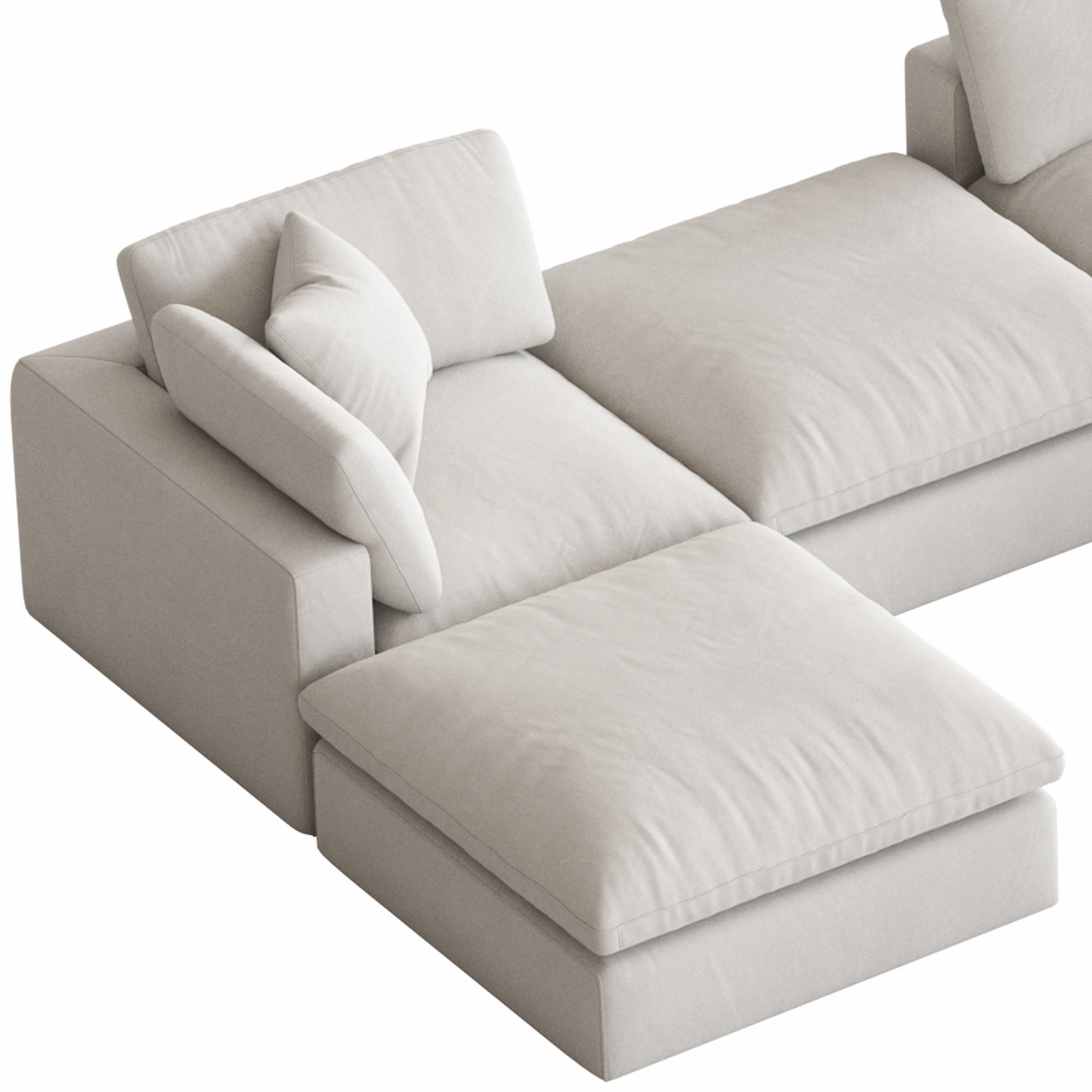 Coco Republic Dune Modular Sofa 3D model_3