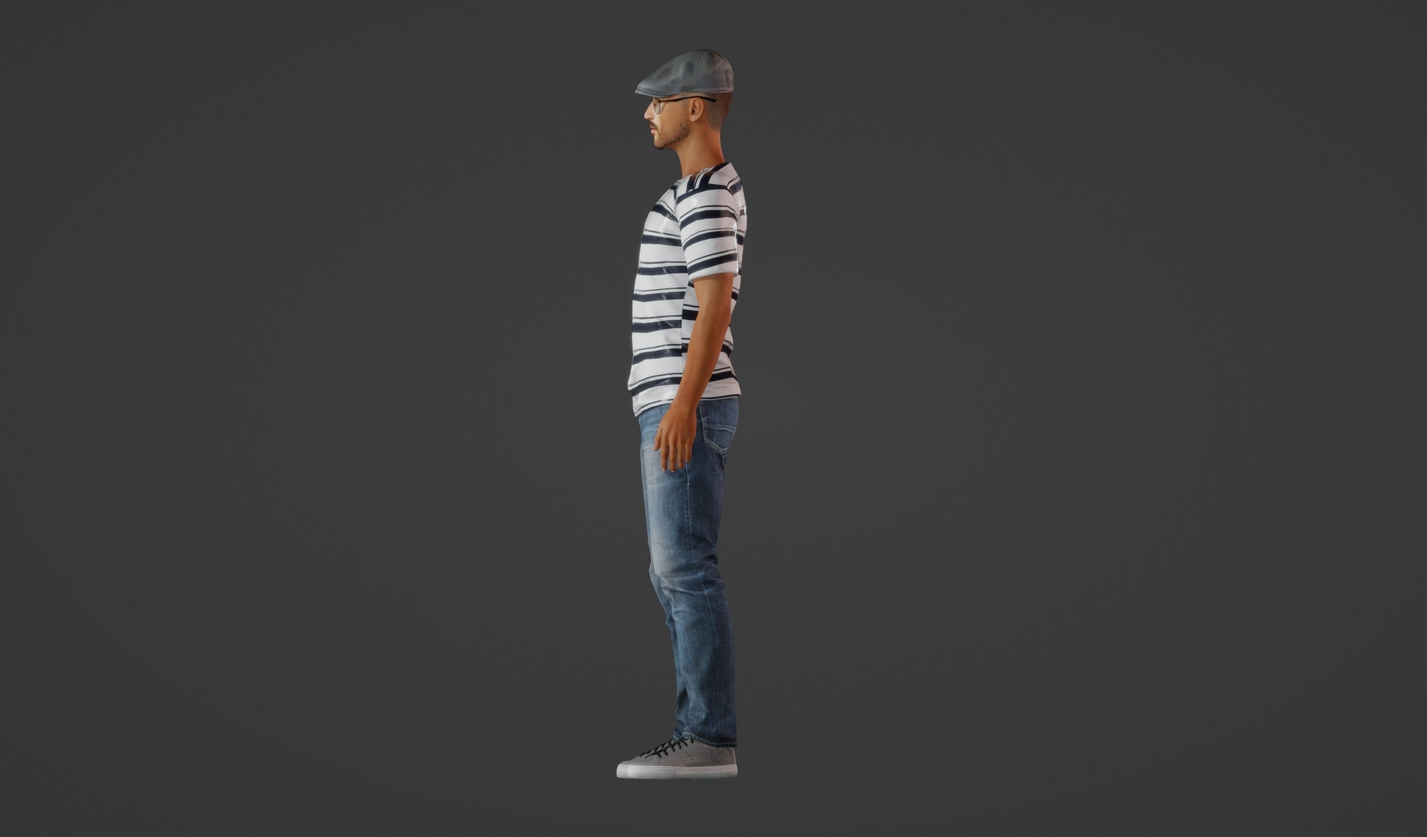 Urban chic male model 3D model_4