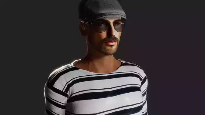 Urban chic male model