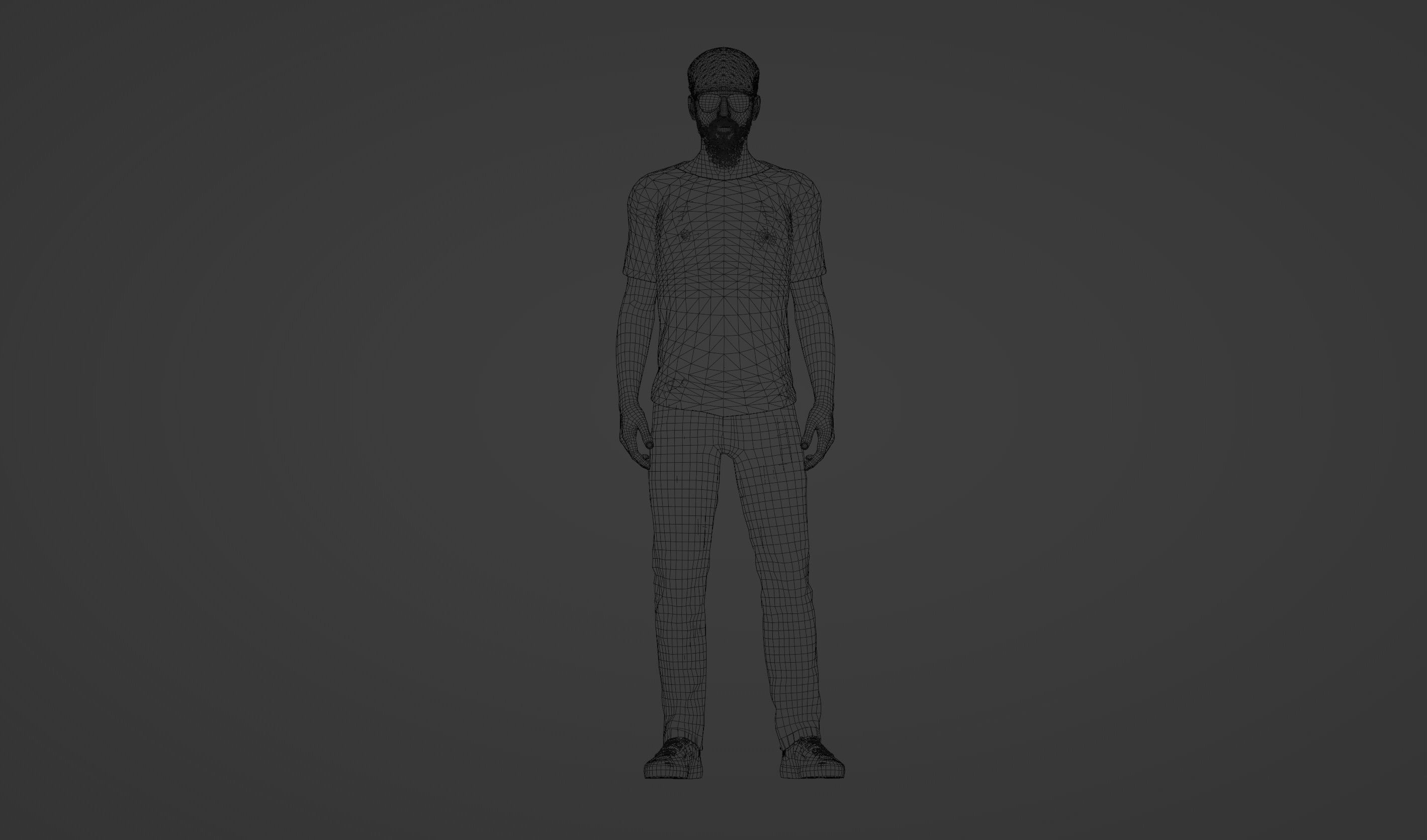 Urban chic male model 3D model_8