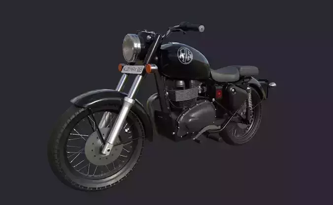 Royal enfield bullet Low-poly 3D model