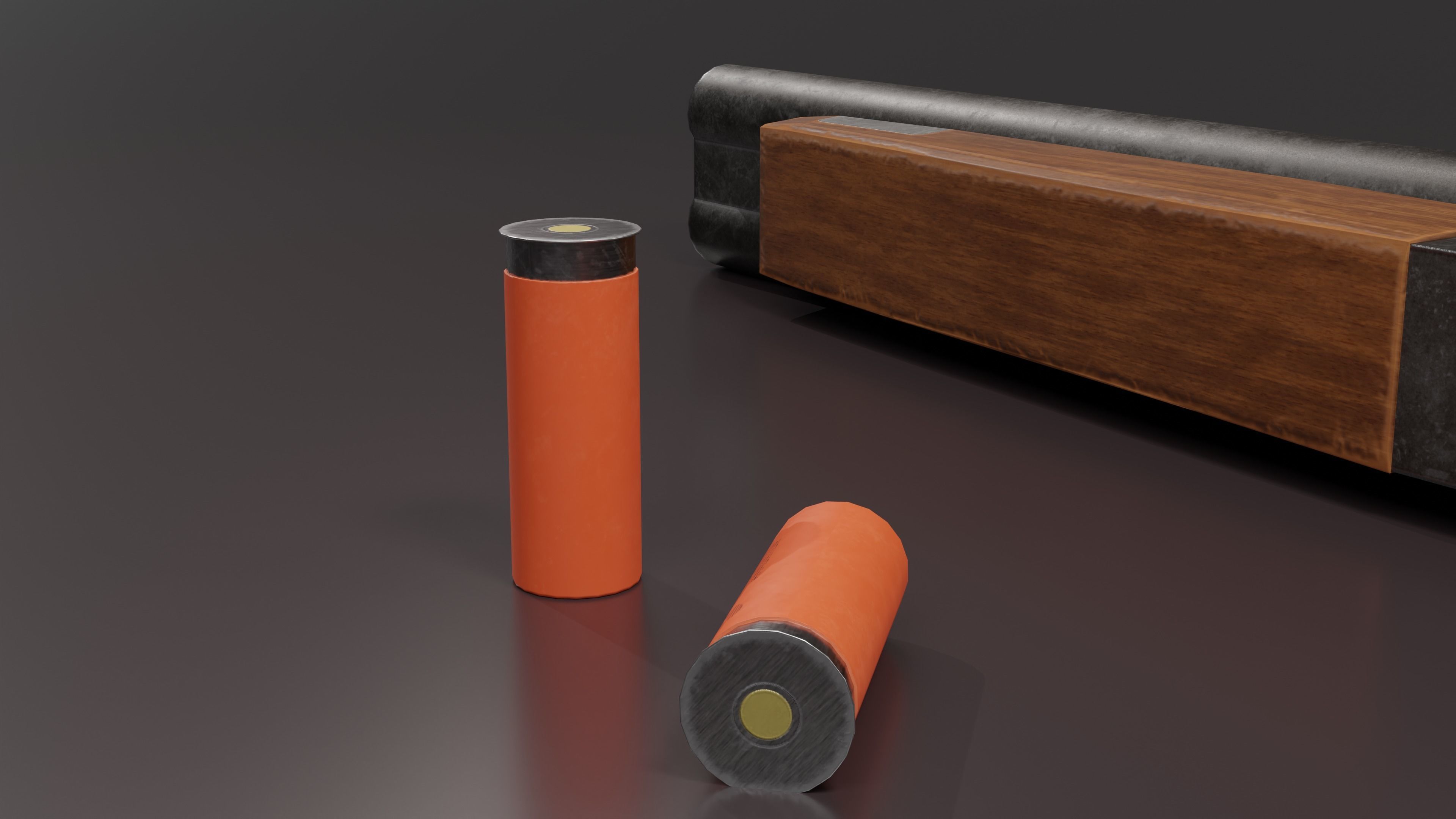 Double Barrel Shotgun  Low poly Gun gameprop Low-poly 3D model_14