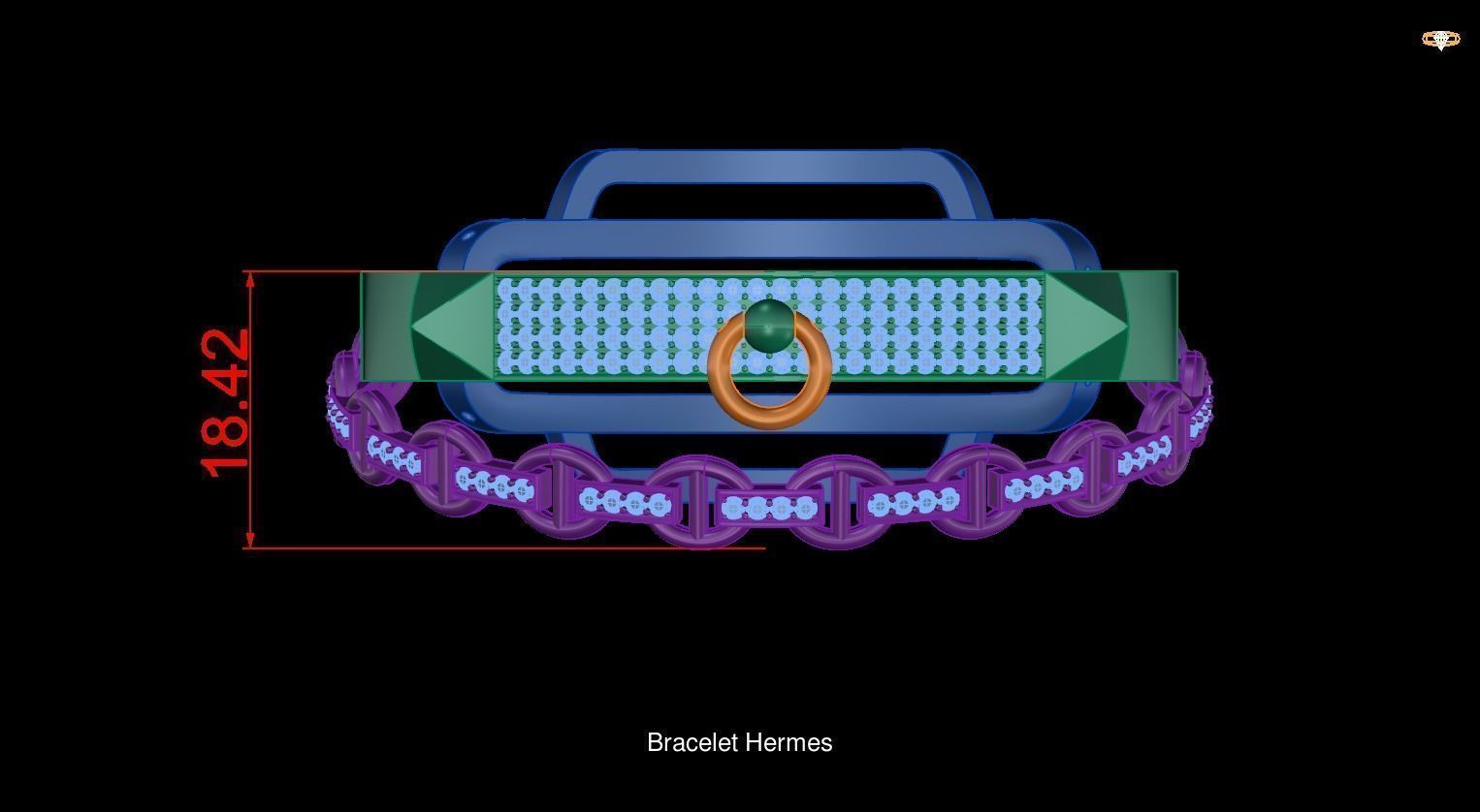 Bracelet 20 models 3D Model Collection_10