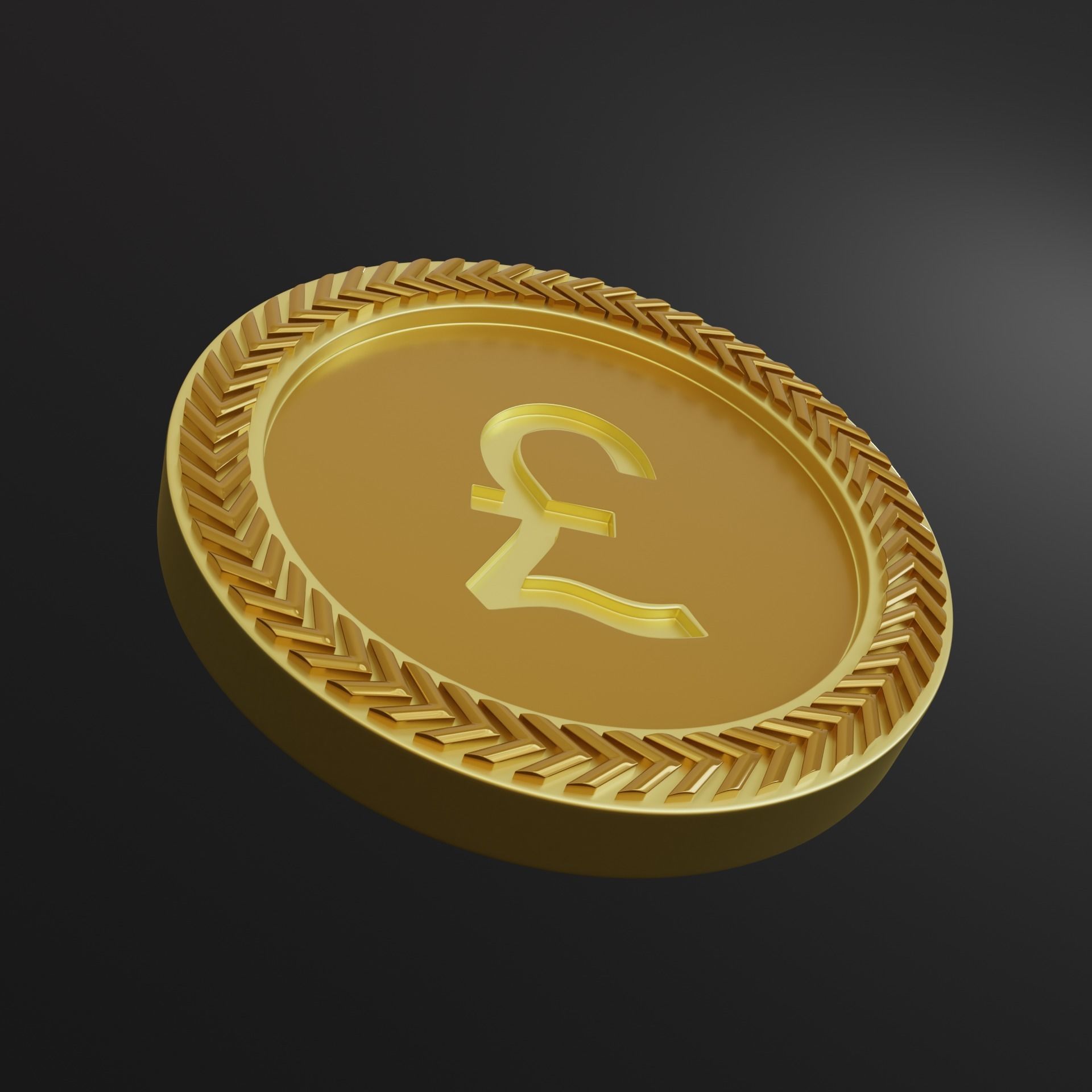 pound coin Free 3D print model_2