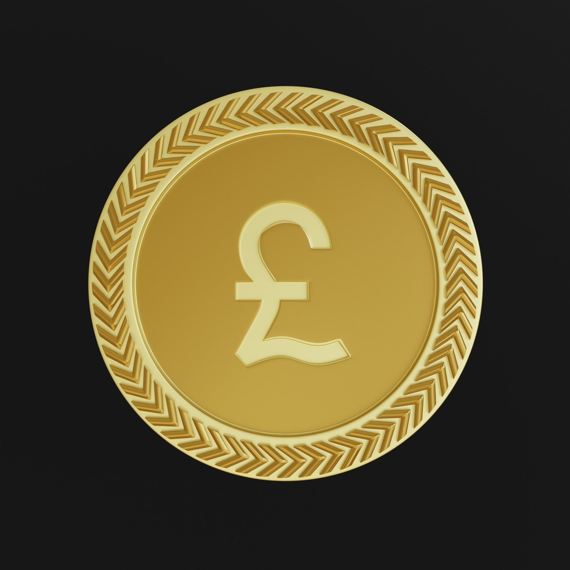 pound coin Free 3D print model_1