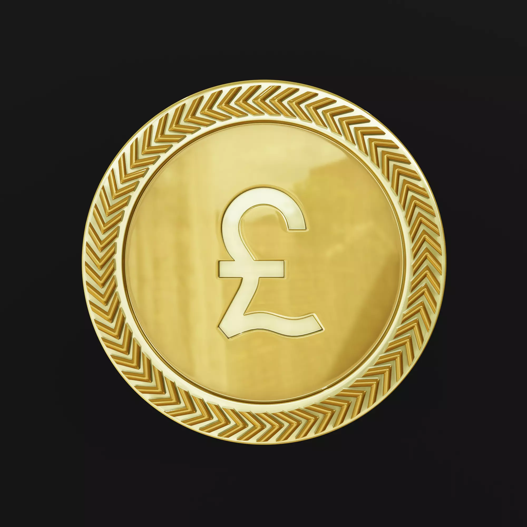 pound coin Free 3D print model_0