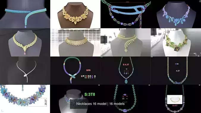Necklaces 16 model 3D Model Collection