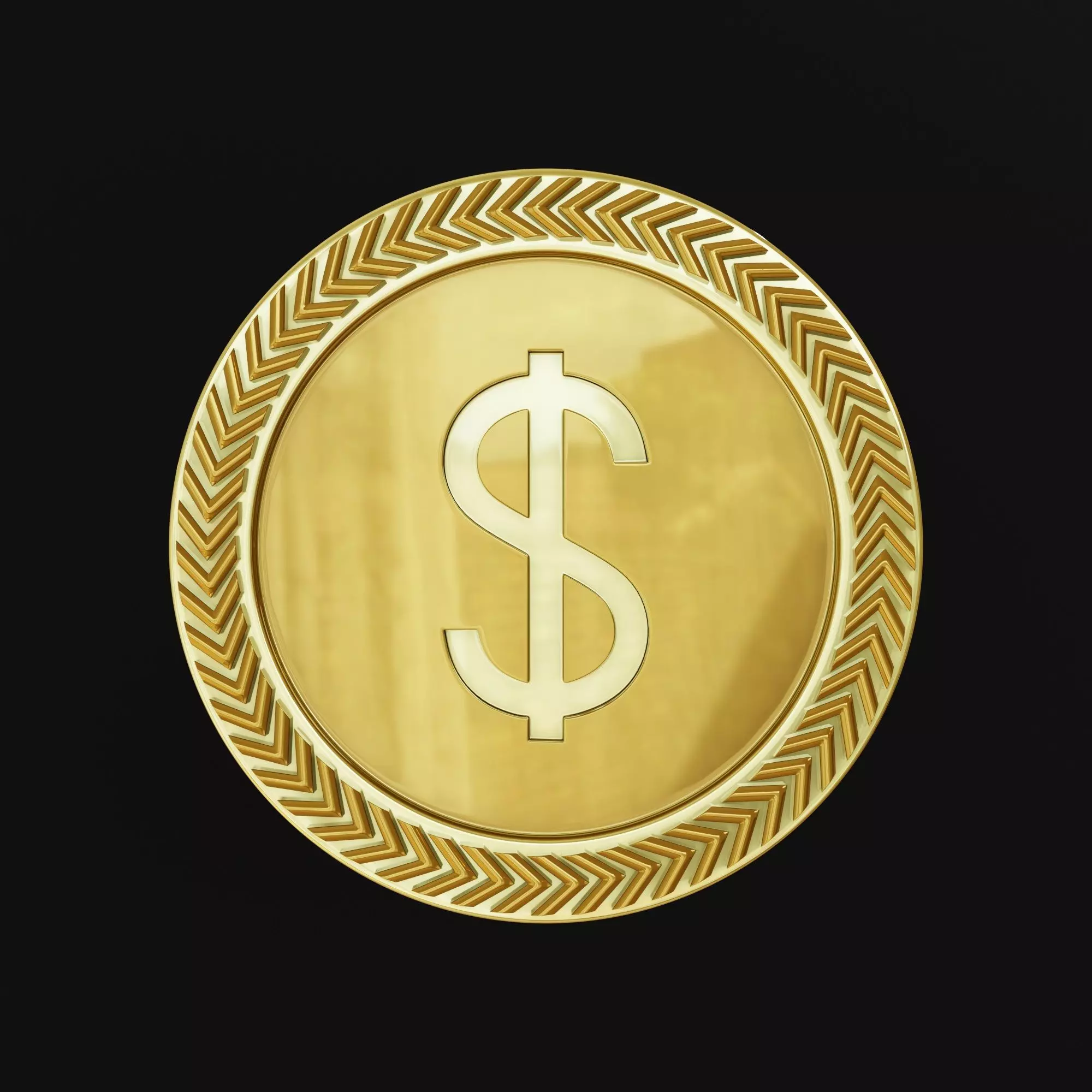 dollar coin Free 3D print model