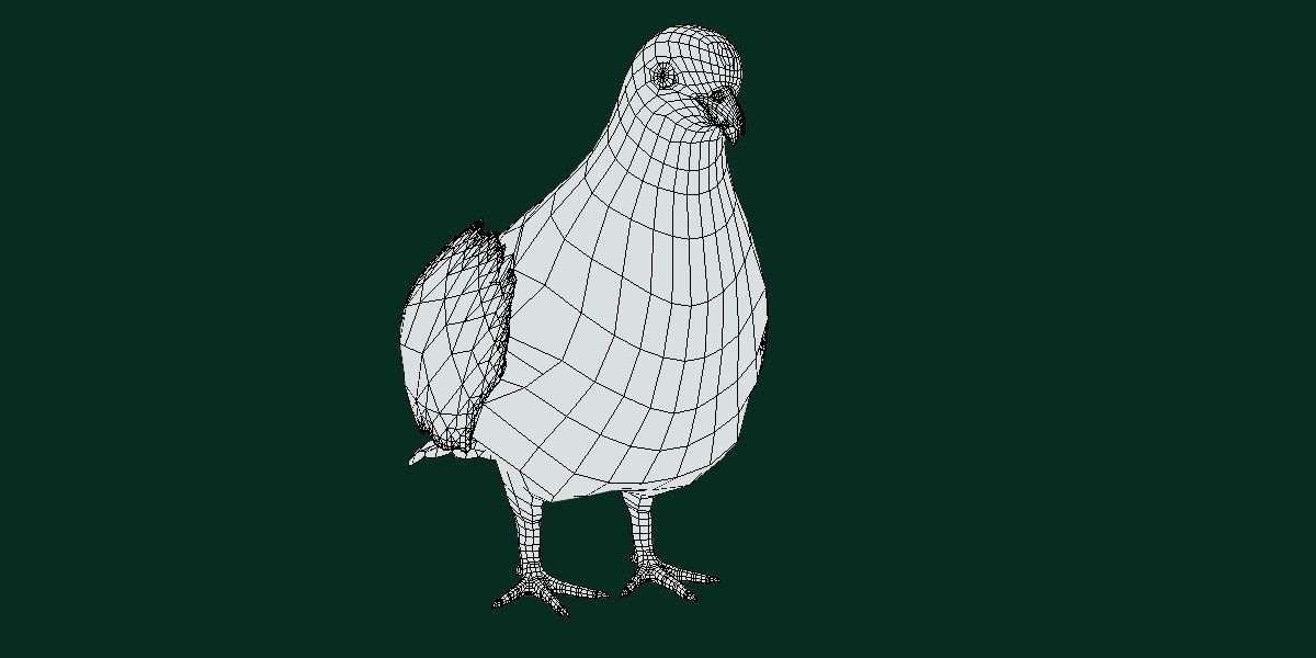 Rock Ptarmigans Bird  Low-poly 3D model_14