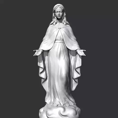 Virgin Mary Statue V3 3D print model