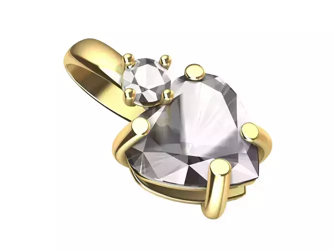 Heart Held Tight Pendant 3D print model