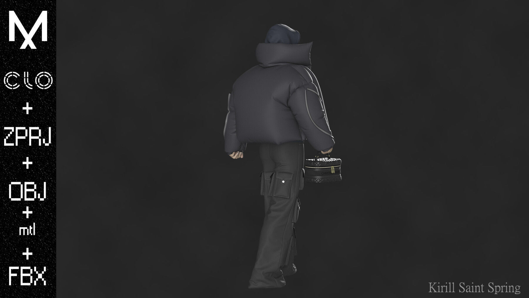 New Swag Outfit Marvelous designer Clo3d OBJ mtl FBX ZPRJ 3D model_7