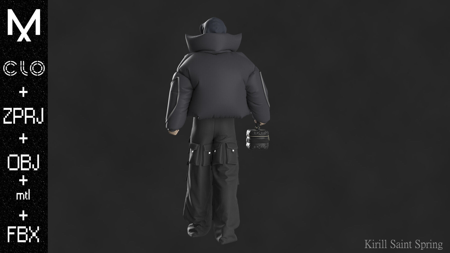 New Swag Outfit Marvelous designer Clo3d OBJ mtl FBX ZPRJ 3D model_6