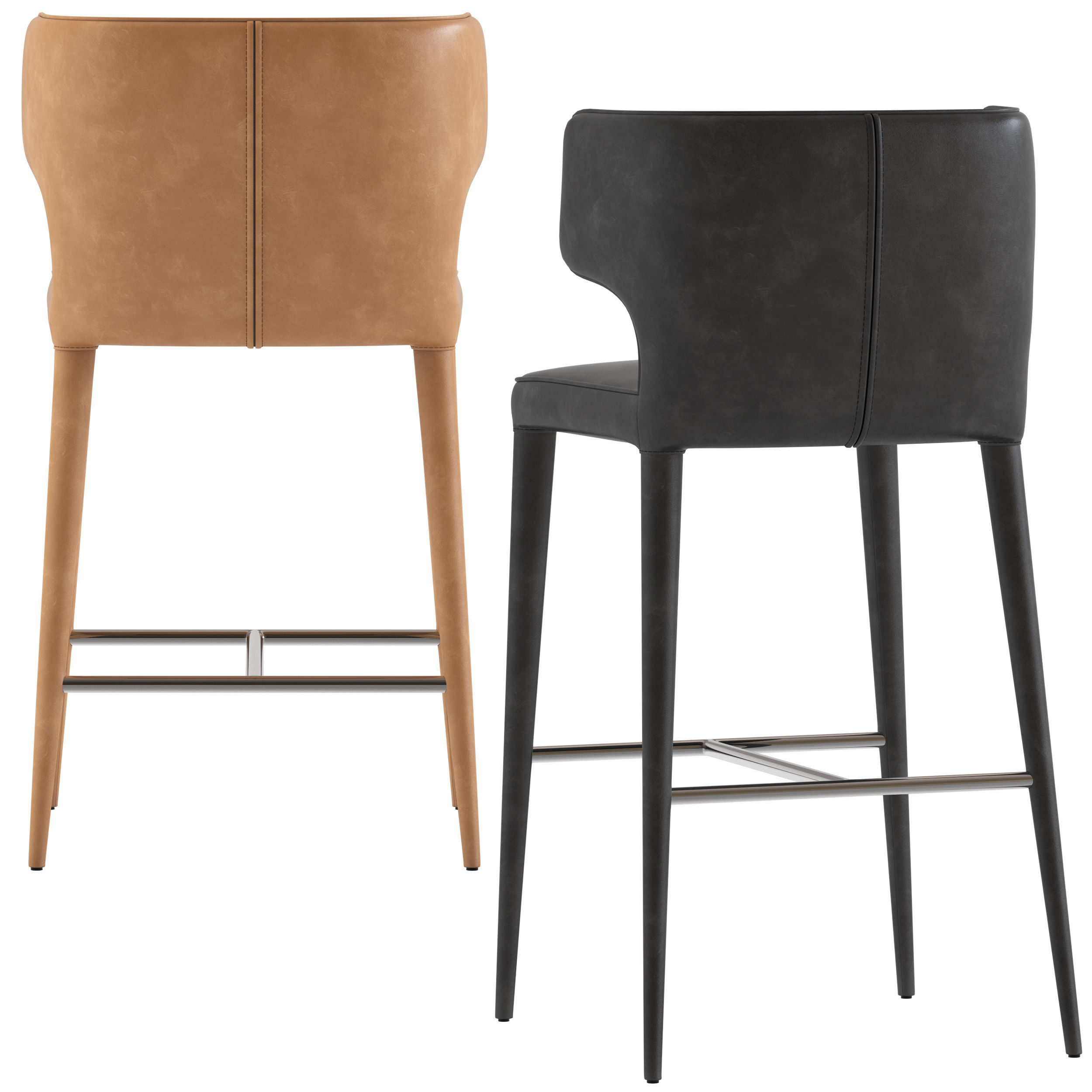 Coco Republic Melrose Stools 3D model_3