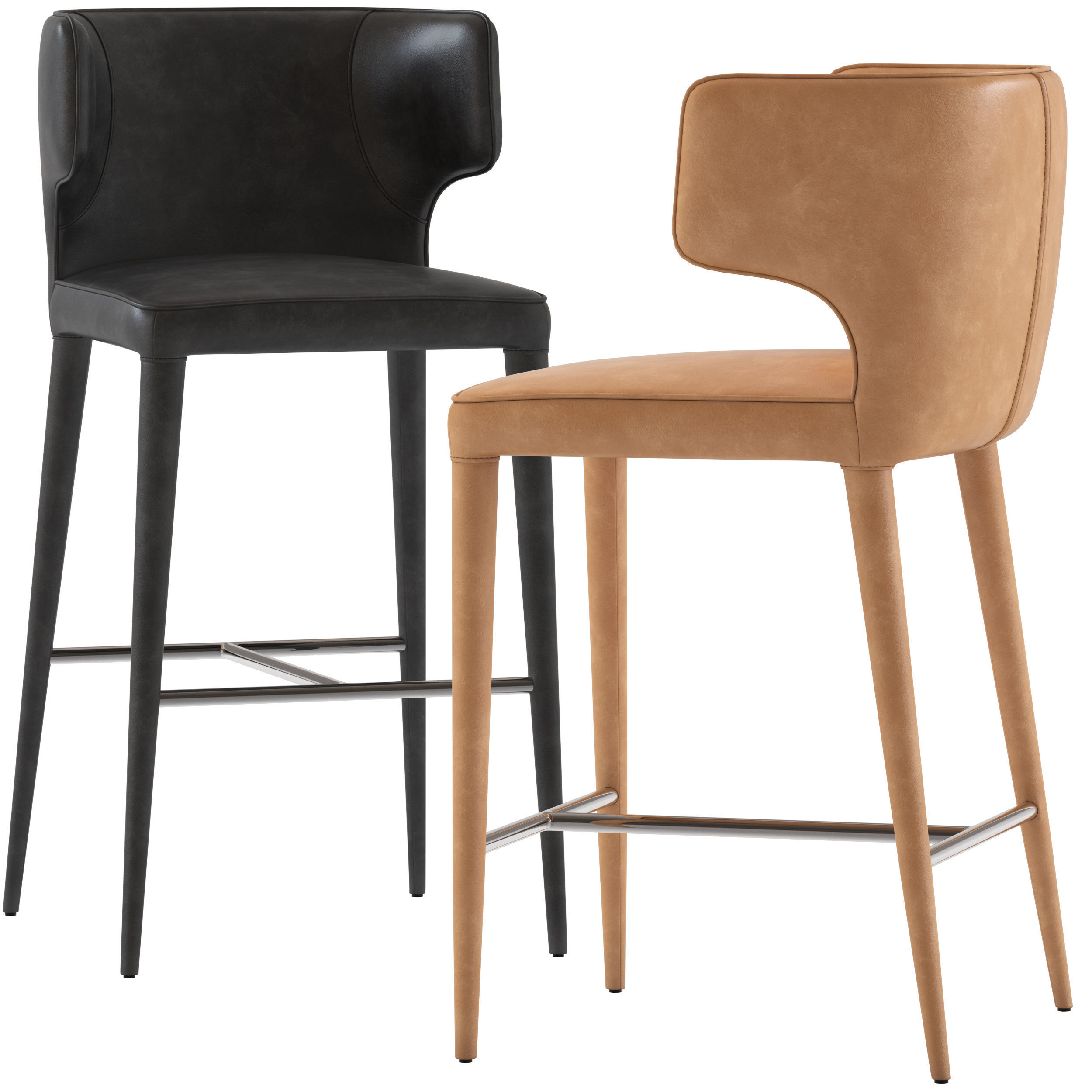 Coco Republic Melrose Stools 3D model_1