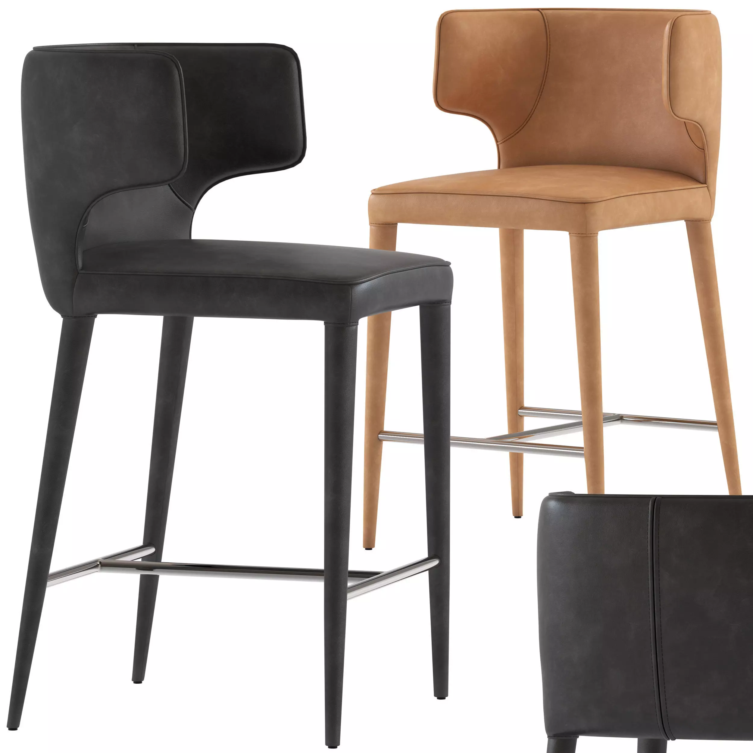 Coco Republic Melrose Stools 3D model_0