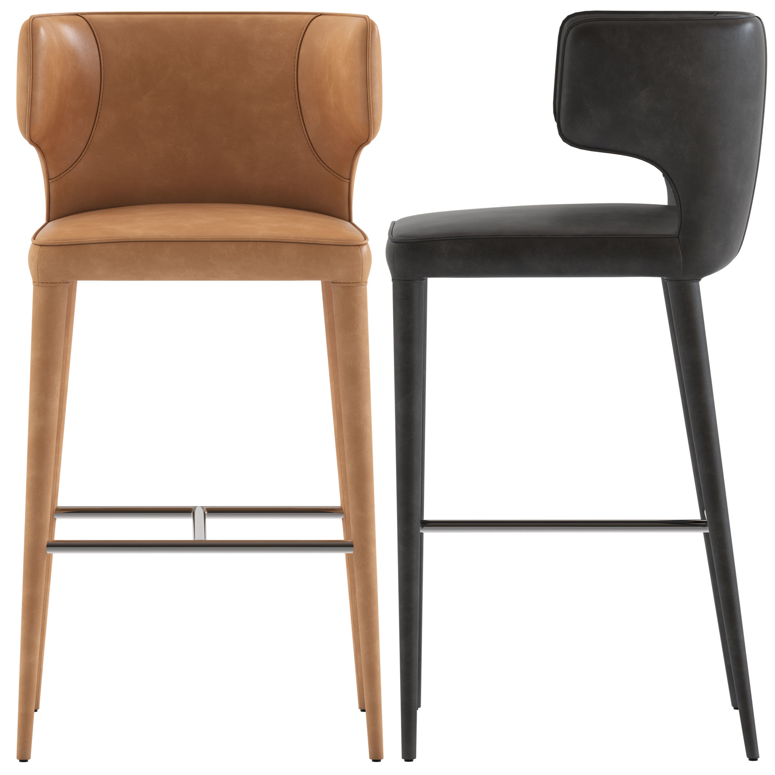 Coco Republic Melrose Stools 3D model_2