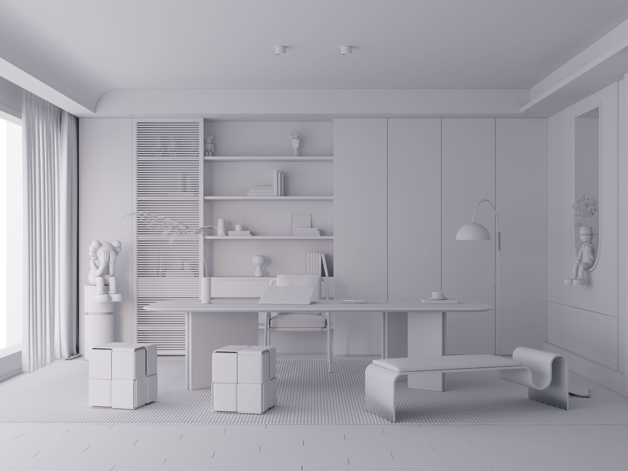 3D model of interior study 3D model_7