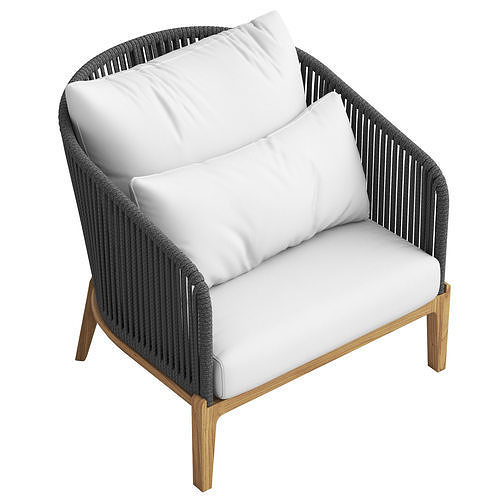 Coco Republic Miller Outdoor Lounge Chair 3D model 4
