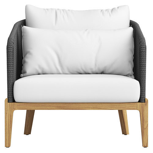 Coco Republic Miller Outdoor Lounge Chair 3D model 3