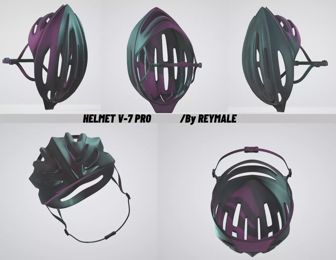 BICYLE HELMET V-7 PRO Low-poly 3D model