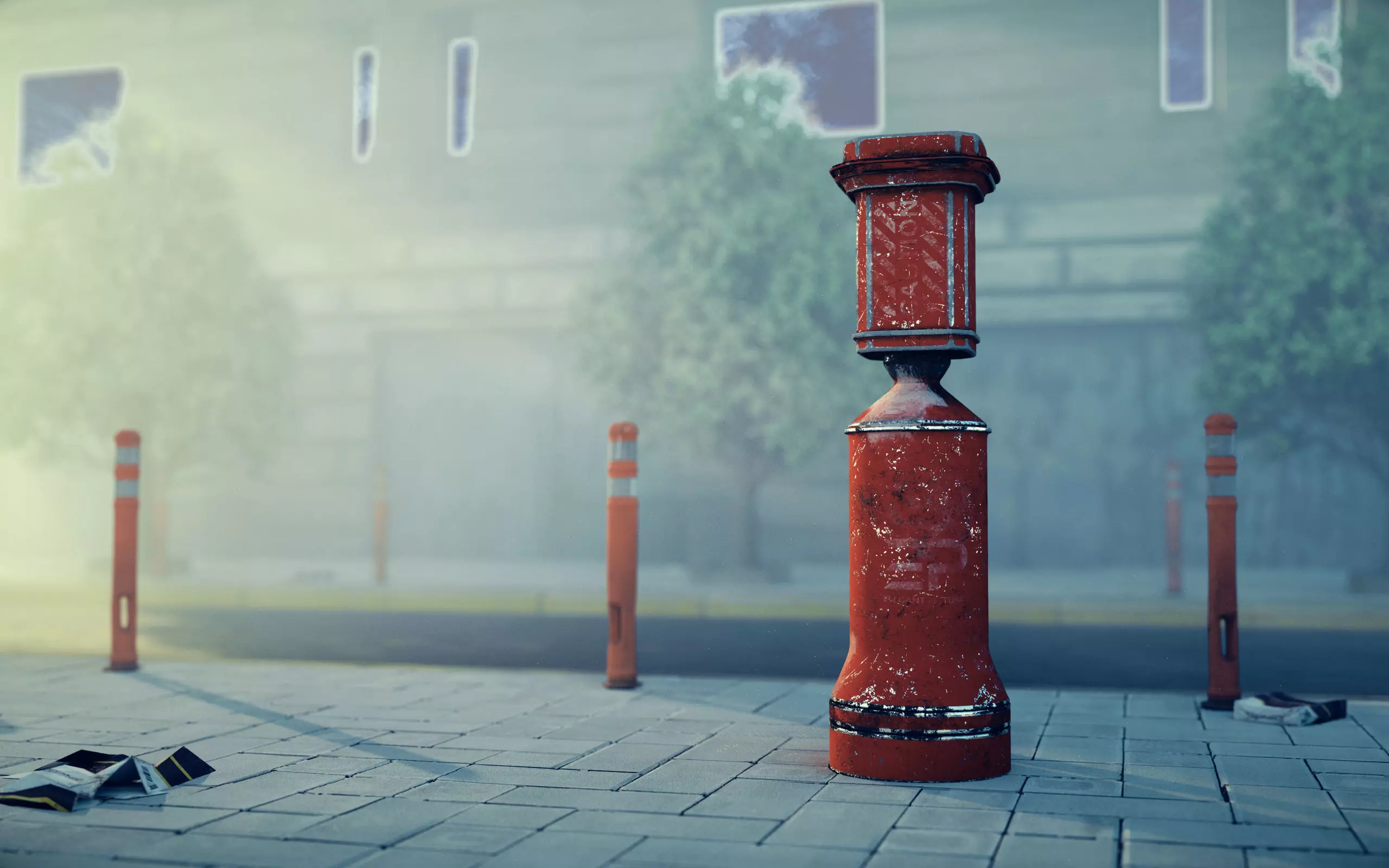3D Old and Destroyed Fire Hydrant 3D model_0
